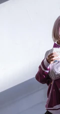 颜值女生cos紫发&ldquo;电光超人古利特&rdquo;超气质袜装控最爱摄影图片