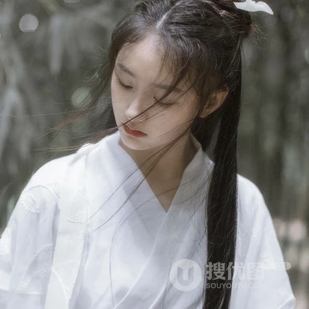 古风头像选这套就够了！唯美竹林抚琴的古风女生头像图片