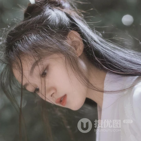 古风头像选这套就够了！唯美竹林抚琴的古风女生头像图片