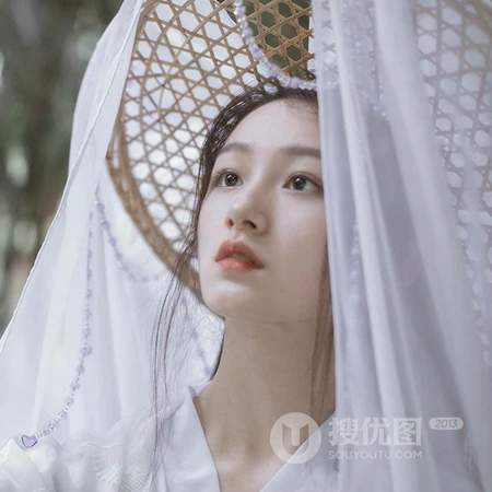 古风头像选这套就够了！唯美竹林抚琴的古风女生头像图片