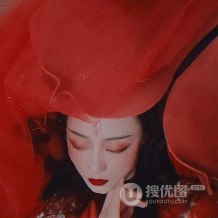 古风就要红衣女，一张用一年的古风穿红衣的霸气女生头像图片