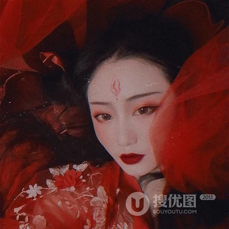 古风就要红衣女，一张用一年的古风穿红衣的霸气女生头像图片
