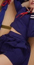 日系风格榻榻米卧室cos动漫少女战士的人像艺术摄影图片