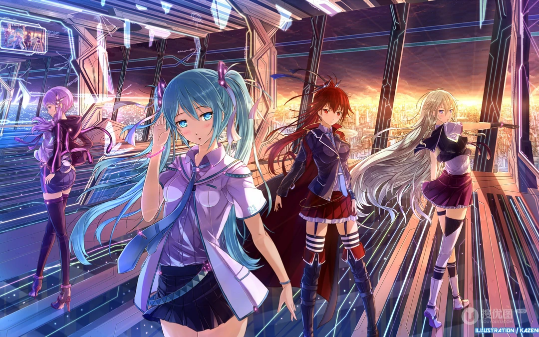 桌面要精彩动漫壁纸最好用，动漫二次元人物初音未来桌面壁纸