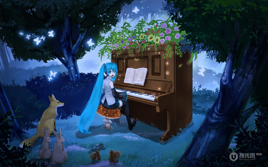 初音未来电脑壁纸合集，这一套我用了半年