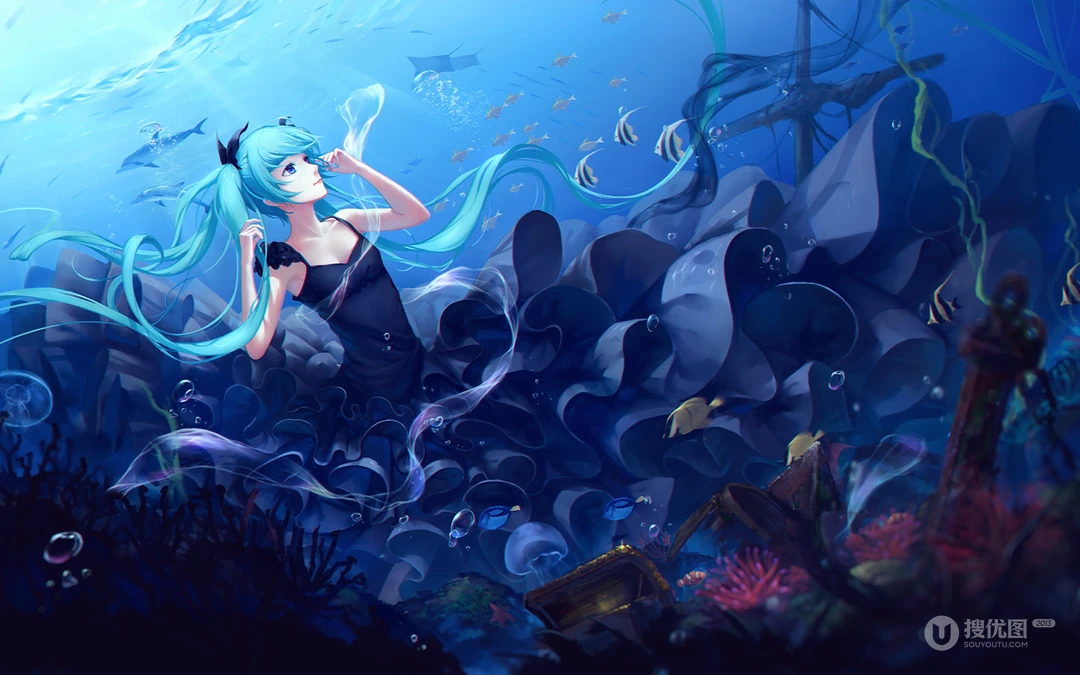 初音未来电脑壁纸合集，这一套我用了半年