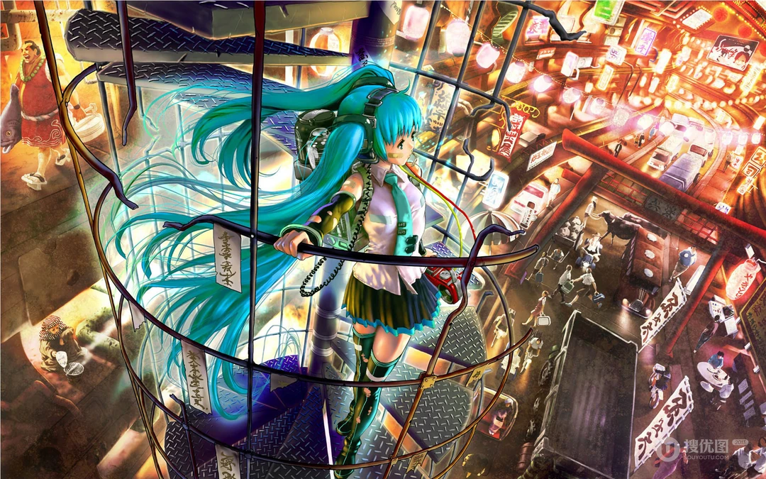 初音未来电脑壁纸合集，这一套我用了半年
