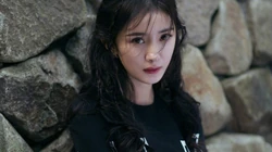 明星&ldquo;杨幂&rdquo;石头墙前的唯美写真桌面壁纸