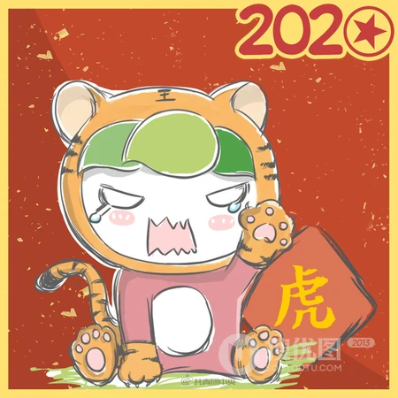 2020鼠年开运十二生肖可爱卡通QQ头像图片