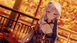 二次元日系和风风格的动漫美女壁纸穿和服的动漫女生壁纸图片