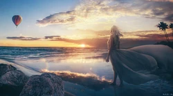 玄幻梦中的浪漫热气球高清唯美电脑壁纸