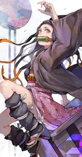 鬼灭之刃灶门炭治郎兄妹手绘手机壁纸合集