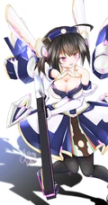 手绘二次元的cosplay美女动漫手机壁纸图片
