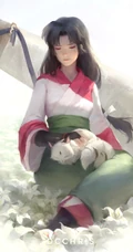 二次元穿和服的动漫大眼女生手机壁纸