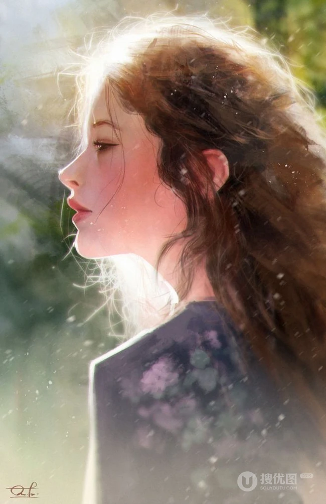 惟妙惟俏，精致唯美的欧女生生人物插画，画师《razaras》板绘人物作品