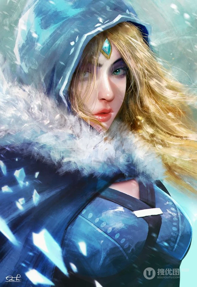 惟妙惟俏，精致唯美的欧女生生人物插画，画师《razaras》板绘人物作品