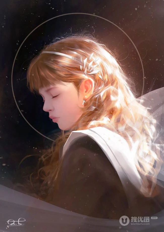 惟妙惟俏，精致唯美的欧女生生人物插画，画师《razaras》板绘人物作品