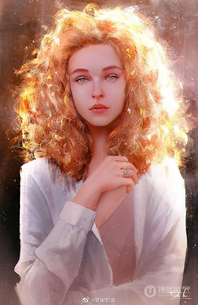 惟妙惟俏，精致唯美的欧女生生人物插画，画师《razaras》板绘人物作品