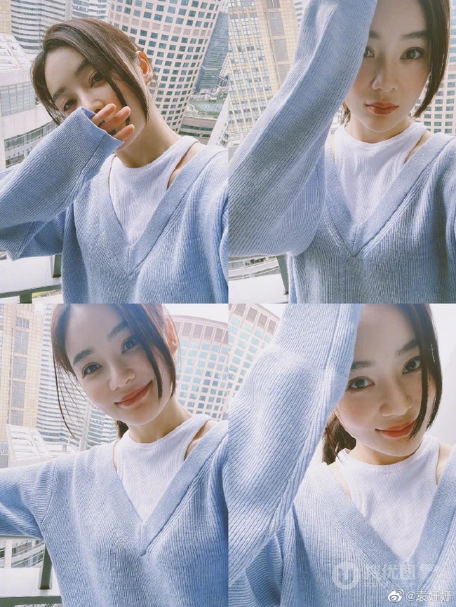 袁姗姗微博4月28日晒氧气感满满美照