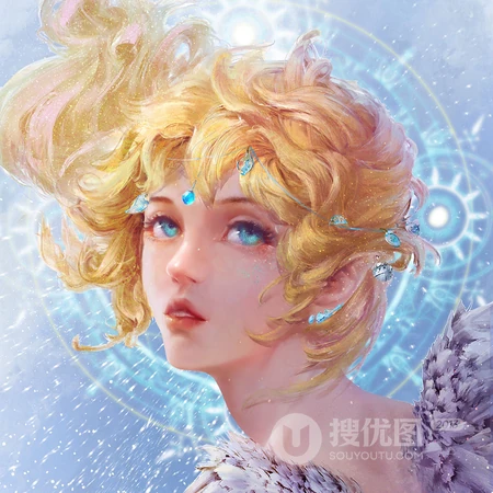 唯美动漫女生，少女手绘插画头像套图