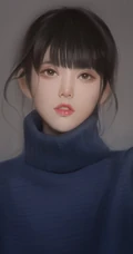 惟妙惟肖比较写实的动漫手绘少女手机壁纸