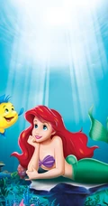 迪士尼动漫&ldquo;小美人鱼&rdquo;插画手机壁纸