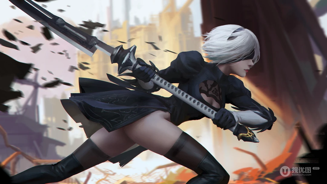 动漫女武士主角出自&ldquo;机械纪元&rdquo;原画动漫壁纸图片
