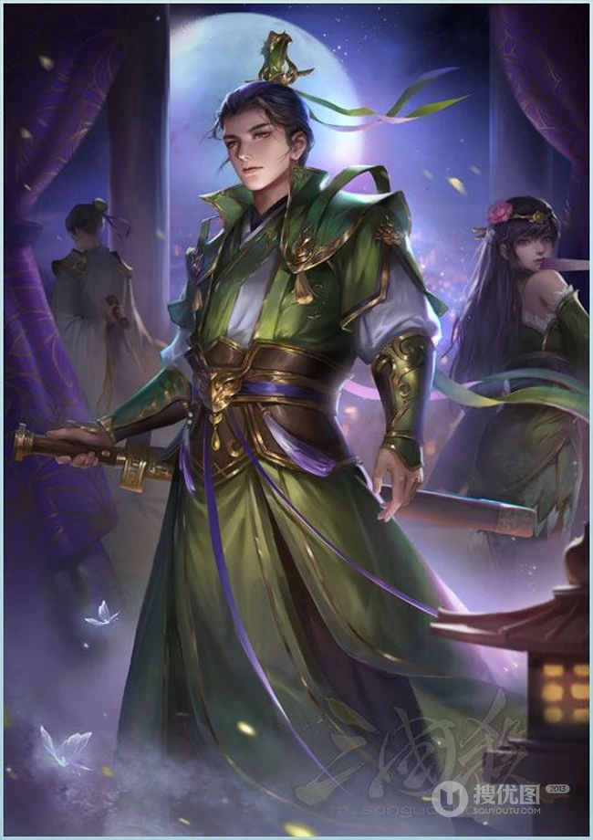 三国杀动漫人物皮肤原画图片，策略卡牌桌面游戏三国杀精致皮肤图片