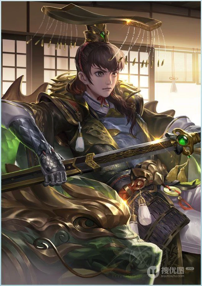三国杀动漫人物皮肤原画图片，策略卡牌桌面游戏三国杀精致皮肤图片