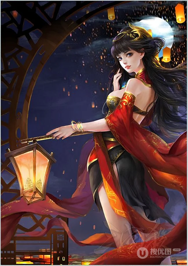 三国杀动漫人物皮肤原画图片，策略卡牌桌面游戏三国杀精致皮肤图片