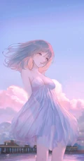 超清凉清爽的动漫少女睡衣，连衣裙唯美气质图片