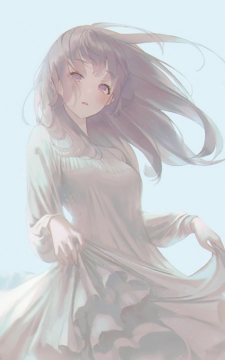 超清凉清爽的动漫少女睡衣，连衣裙唯美气质图片