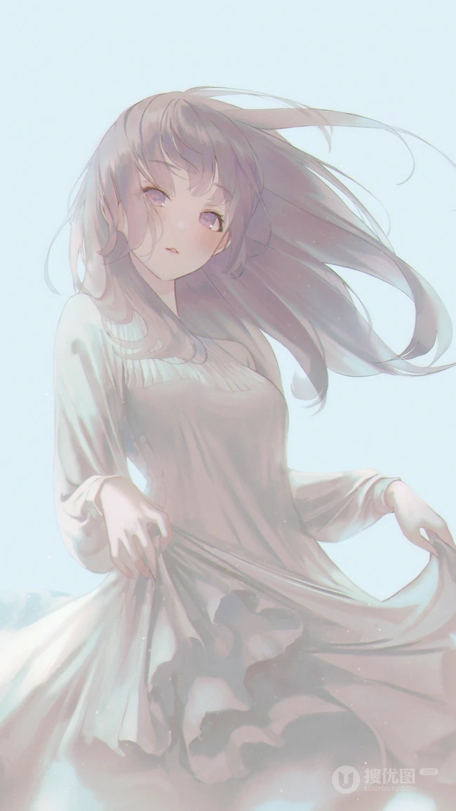 超清凉清爽的动漫少女睡衣，连衣裙唯美气质图片