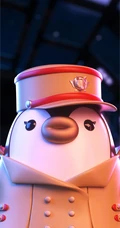 腾讯企鹅CF联名3D公仔炫酷创意手机壁纸，出自腾讯ISUX团队原创