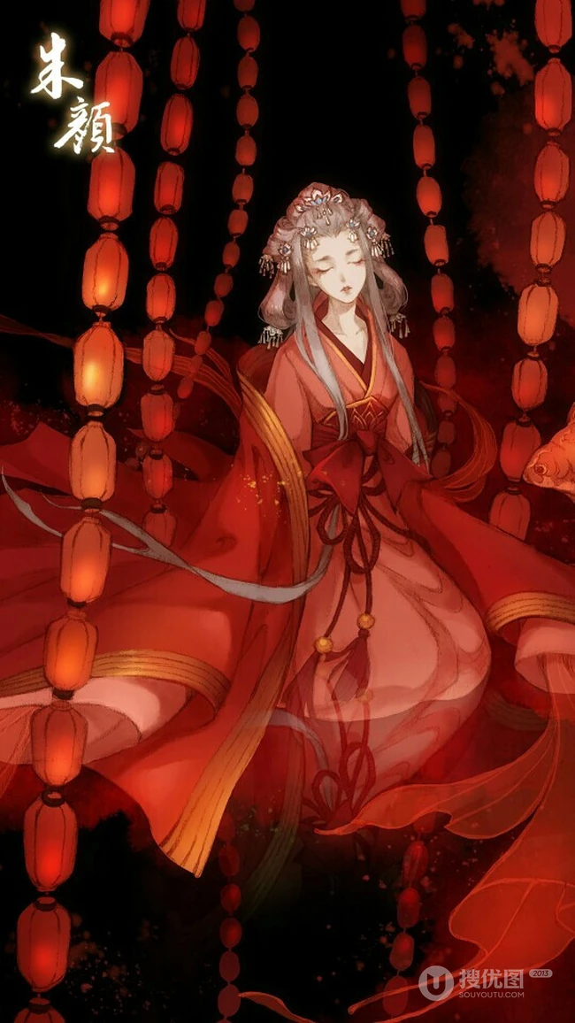 唯美如画古风女生，美人背影手绘图片，可做手机壁纸古风美图