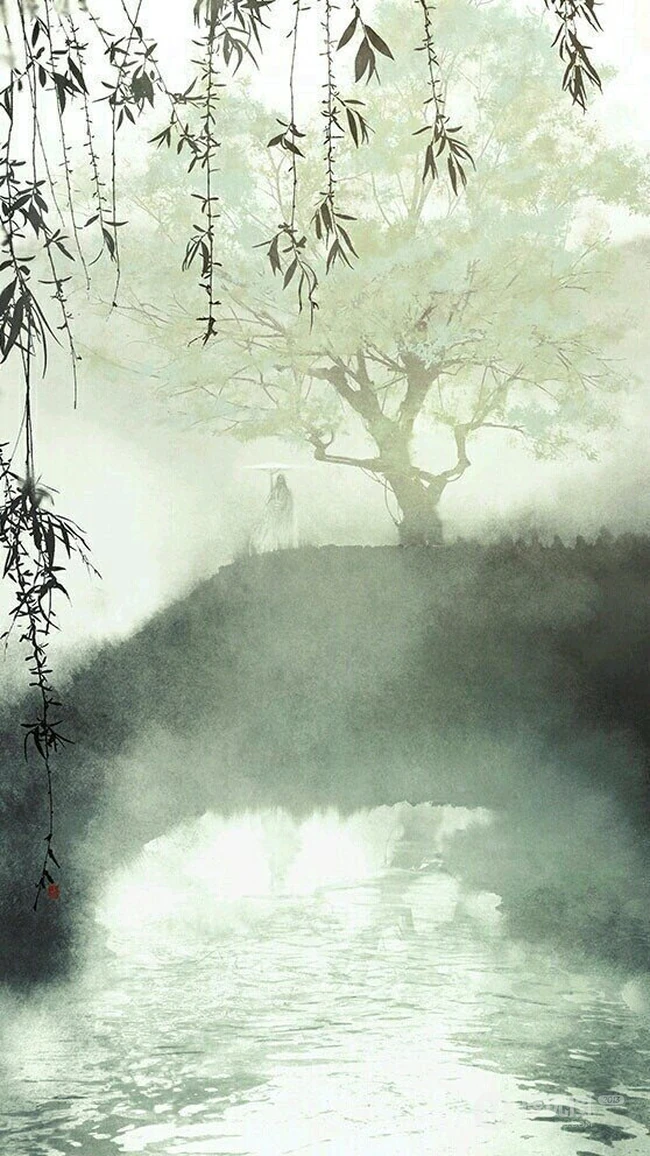 唯美中国风特色的场景插画美图，美轮美奂的古风特色场景