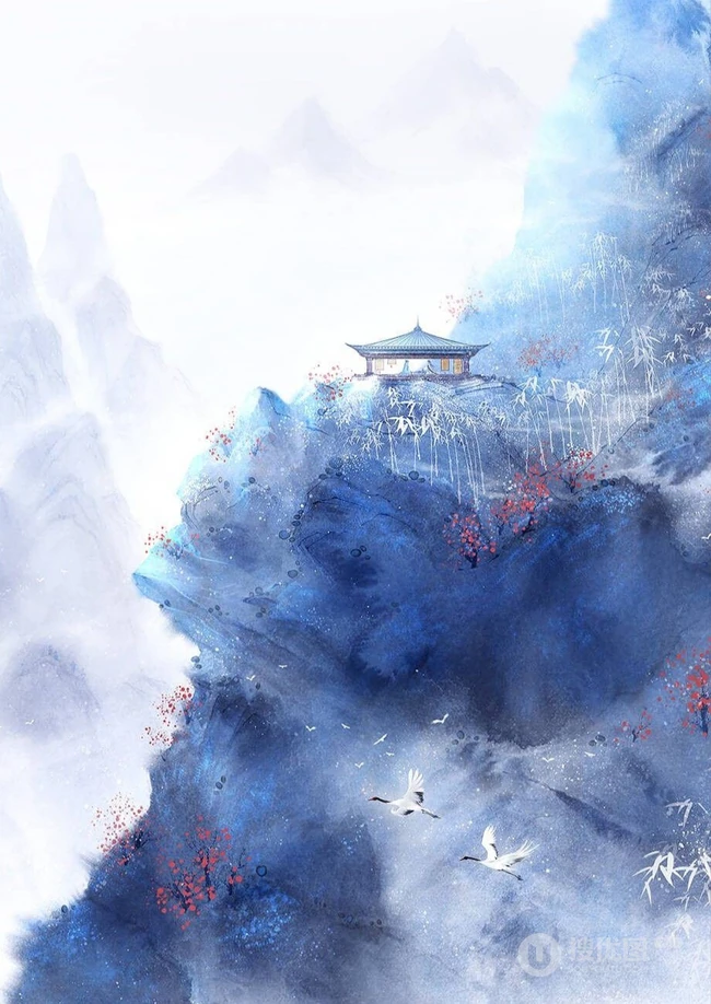 唯美中国风特色的场景插画美图，美轮美奂的古风特色场景