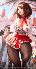 画风超细腻的动漫游戏CG人物插画图片，真真正正大肥腿啊！