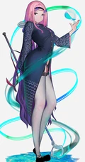 插画手绘背着宠物的短发动漫美女手机壁纸