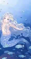 美人鱼图片，各种画风二次元动漫手绘美人鱼插画图片