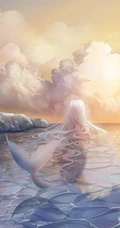 美人鱼图片，各种画风二次元动漫手绘美人鱼插画图片