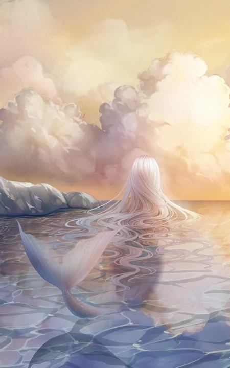 美人鱼图片，各种画风二次元动漫手绘美人鱼插画图片