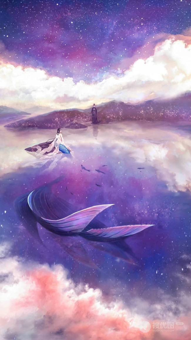 美人鱼图片，各种画风二次元动漫手绘美人鱼插画图片