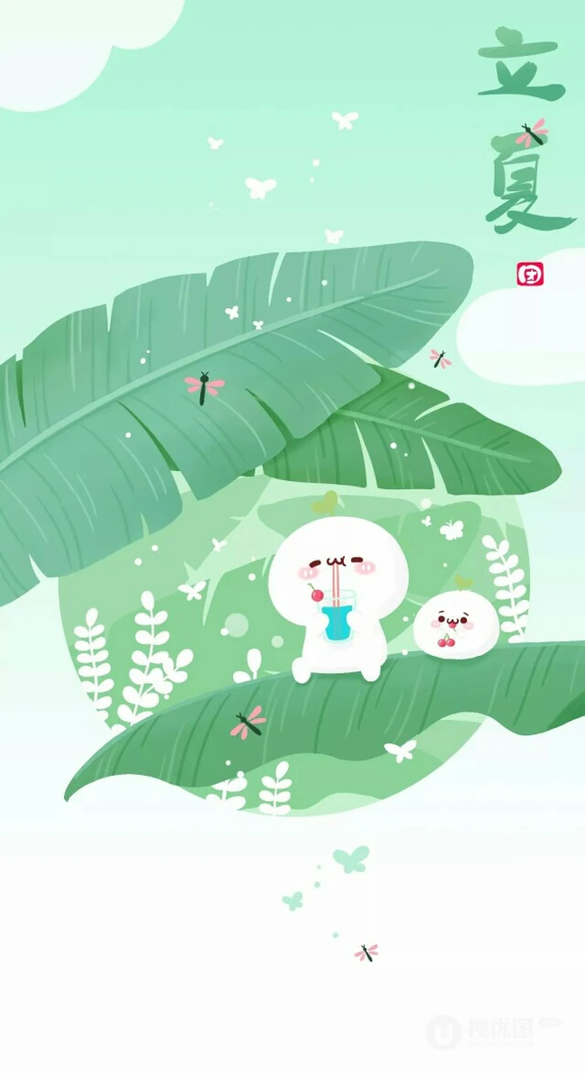 唯美清新立夏背景文字图片，多种风格立夏美图