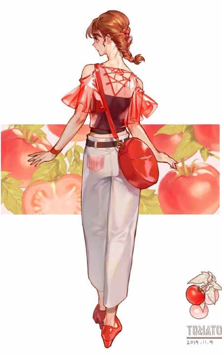 花果拟人二次元甜美清新少女美图，谁是你心目中最甜的那一个