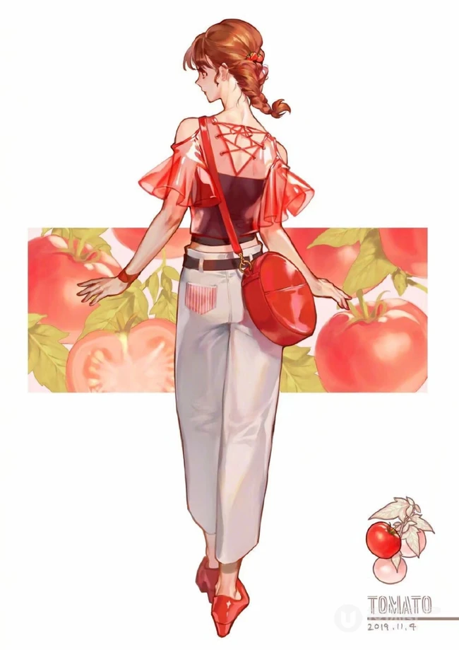 花果拟人二次元甜美清新少女美图，谁是你心目中最甜的那一个
