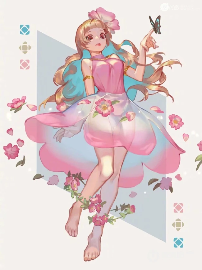 花果拟人二次元甜美清新少女美图，谁是你心目中最甜的那一个