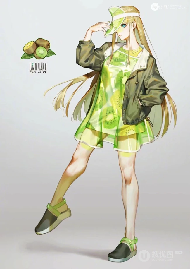 花果拟人二次元甜美清新少女美图，谁是你心目中最甜的那一个