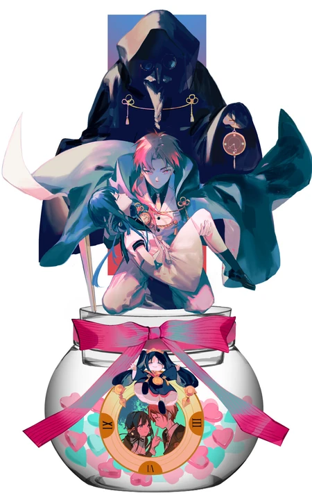 漫画《地缚少年花子君》精美糖果罐系列插画美图，p画师Glycan作品