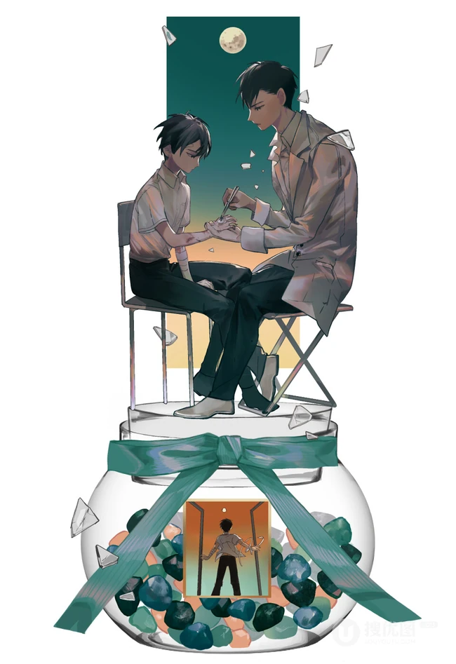 漫画《地缚少年花子君》精美糖果罐系列插画美图，p画师Glycan作品